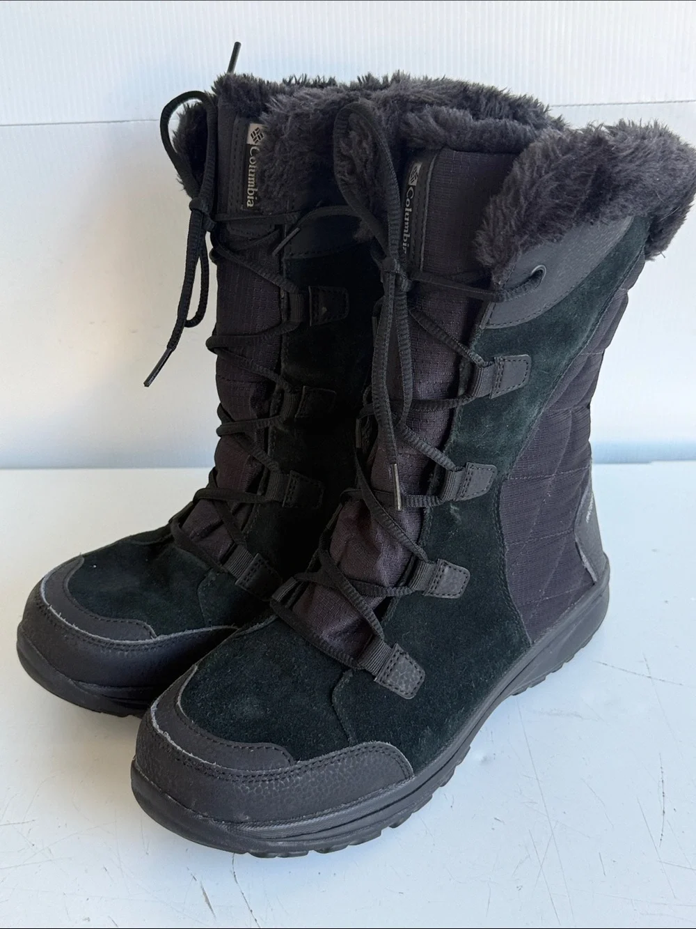Columbia Women's Ice Maiden II Snow Boots Size 10 Black Winter Cold Weather